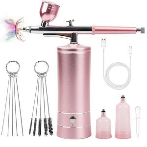 [Hot Item] Cordless Rechargeable Portable Mini Airbrush Makeup Compressor Paint Kit Nail Airbrush Machine with Air Compressor for Cake Kit