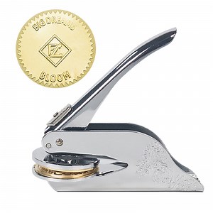 [Hot Item] Desktop Embossed Sticker Paper Certificate Seal Personal Logo Metal Handle Embosser Office Custom Embossing Seal Stamp