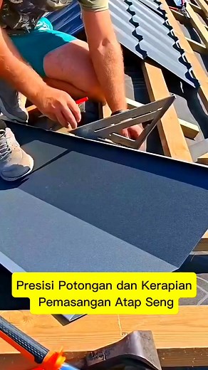 Presisi Potongan dan Kerapian Pemasangan Atap Seng💜 #fyp #tukangbangunan #konstruksi #tukang #atapseng | Kka Dentz
