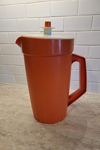 Pichet Tupperware orange brûlé vintage - Etsy France