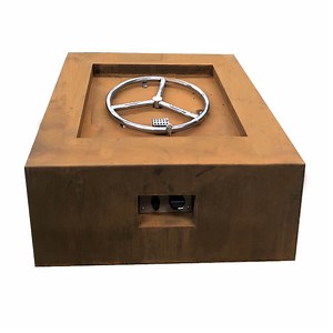[Hot Item] Square Outdoor Patio 50, 000 BTU Firetable Propane Fire Pit Table Metal Gas Fire Pit