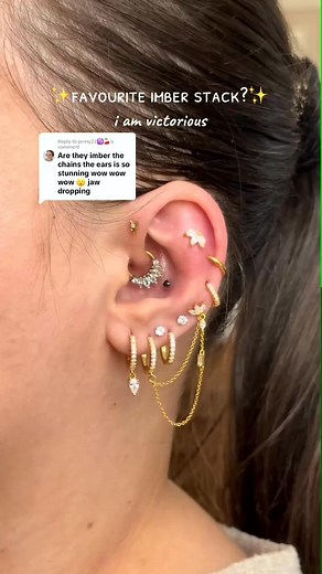 Replying to @jenny22♍️🍒 ✨🫶💕 #conchpiercing #piercinglovers #daithpiercing #earstyling #earrings #piercin | Marquise Lakin