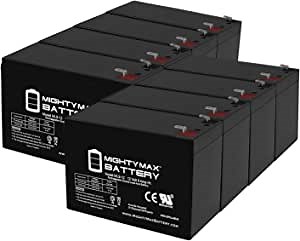 Mighty Max Battery ML9-12 - 12V 9Ah Replacement Battery for Vision CP1290L - 8 Pack