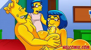 Fucking the hot MILF in the kitchen - Simpsons Porn Comics