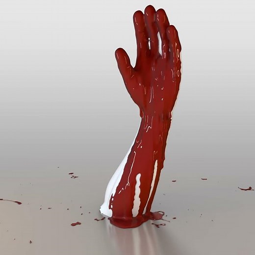 XPFluids Vol 1 - Bloody Hand Paint - XParticles in Cinema 4D