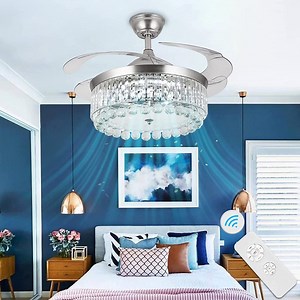 [Hot Item] 42 Inch Invisible Reversible Ceiling Fan with LED Lights and Remote Control