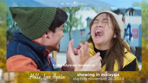 HELLO MALAYSIA! 🇱🇷 It’s your turn to laugh, cry, and believe in second chances. Catch Joy and Ethan as their story unfold once again! #HelloLoveAgain SHOWING IN MALAYSIA CINEMAS STARTING NOVEMBER 28! | ABS-CBN Film Productions Inc. (Star Cinema)