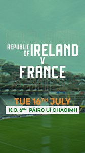 Cheer on the Girls in Green when they go head-to-head with France at Páirc Uí Chaoimh in Cork on July 16th! ⚽️ Get your tickets now! | FAIreland | Facebook