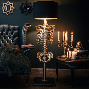 Skeleton Floor Lamp | Gothic Home Decor | Handmade by the Blackened Teeth | Ultimate Gothic Christmas Gift - Etsy