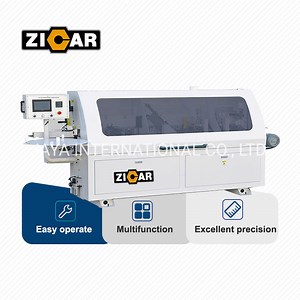 [Hot Item] ZICAR premilling double trimming woodworking furniture cabinet door melamine plywood pvc wood board automatic edge banding machine price