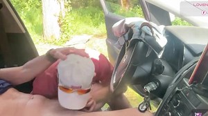 Open Car Blowjob and Fuck at Cruising Spot