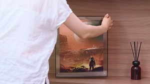 11x14 Picture Frames, Stunning Color Acrylic Floating Photo Frame, Use as 11x14, 10x12, 10x10, 9x12 Picture Frame, Horizontal and Vertical Formats for Tabletop Display, Black Grey, 1Pack