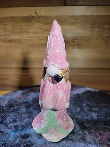 Pink and Green Colored Big Bosomed Girl Gnome With Pipe - Etsy