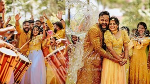 23K views · 793 reactions | The Colorful Haldi of Vishnu & Megha https://youtu.be/16IA3opT-Js | Wedding bells photography | Facebook