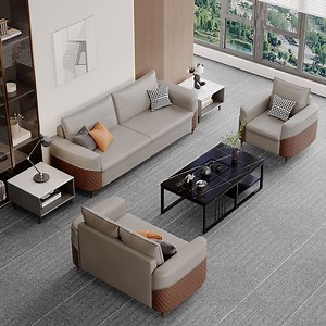 [Hot Item] Liyu Office Furniture Modern Style Leather Sofa Set Designs Large Sofa European for Living Room Sectional Couch