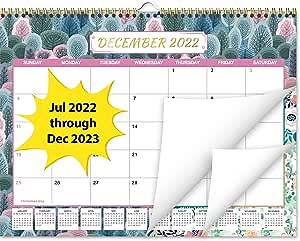 2022 Wall Calendar: 18 Monthly Calendar from July 2022 to December 2023, 14.5 x 11 Inches Academic Wall Calendar with Twin-Wire Binding, Thick Paper and Ruled Blocks for School Home Office