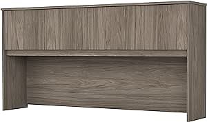 Bush Business Furniture Hybrid Desk Hutch, 72W, Modern Hickory