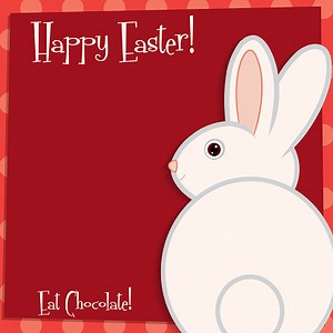 Funky Easter bunny card in vector format.