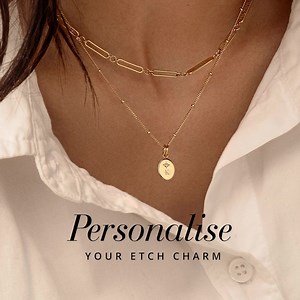 ETCH ✨ Celebrate your unique story by choosing your own monogram to engrave for a one of a kind bespoke piece that represents you! Whether it be your own initials, a best friend, your children, significant other, pet and more, this is an incredible gift with endless possibilities Engrave your piece today! Free gift wrapping and Afterpay available xx | Francesca Collections