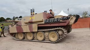 For those who might have missed our Jagdpanther in the arena, here you can see her getting into position to open Tankfest 2019. | The Weald Foundation