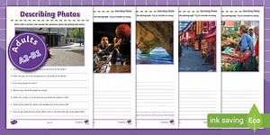 ESL Describing Photos Worksheet [Adults, A2-B1]
