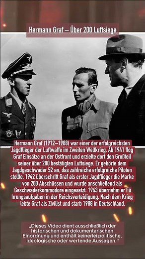 Hermann Graf – Über 200 Luftsiege | Jagdflieger-Ass und Geschwaderkommodore WW2
