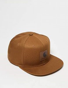 Carhartt WIP logo cap in brown | ASOS
