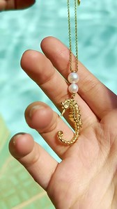 Wrap yourself in love with our majestic seahorse necklace. ✨ The loyal seahorse wraps its tail tightly around sea plants, making it a beautiful symbol of faith, strength, patience to wear against your heart. 💙 Shop here: https://levian.co/42nCGPS #seahorse #necklace #faith #seacreatures #jewelry #gold #pearls | LeVian
