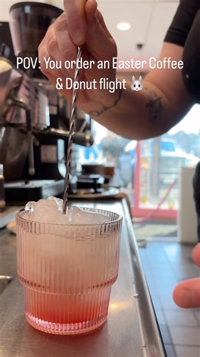 ⁣ Have you tried our Easter flight yet?! ✨⁣ ⁣ This flight is available through April 20th and is booking up FAST! Both weekdays and weekends are almost fully booked up so don’t wait to reserve a flight on our website!⁣ ⁣⁣⁣ Drinks: ⁣⁣⁣ ⁣⁣⁣ 🎀 Peeps Latte⁣⁣⁣ White chocolate sauce, toasted marshmallow syrup, marshmallow sprinkle rim cup, whipped cream, sprinkles, Peep marshmallow (hot coffee) ⁣⁣⁣ ⁣⁣⁣ 🧡 Cadbury Egg Mocha ⁣⁣⁣ White chocolate sauce, mocha sauce, hazelnut syrup, whipped cream, caramel