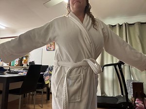 Watch Honest review of bath towel robe on Amazon Live