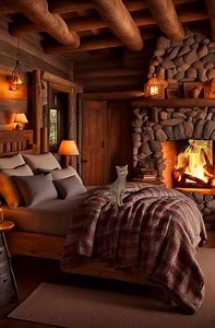 Cozy Log Cabin Bedroom 🪵🔥 | Erwin Calo