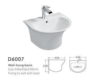 [Hot Item] Sanitary Ware British Style Basin, Lavatory, Sink, Bathroom Oval Wall Hung Wash Basin