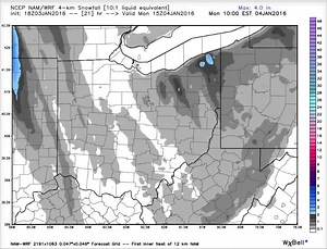 WEATHER ALERT--- The first measurable snow of the season will be occurring during the morning commute for much of the region. Snow showers will form down wind of Lake Michigan and are expected to bring a dusting to a half inch of snow to everyone with up to an inch in some areas. The snow will begin tonight peaking around daybreak. Be prepared for potential problems associated with rush hour and snowfall. Stay tuned to 10TV and 10TV.com for updates. | Chris Bradley