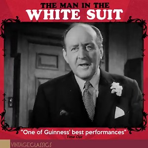 On this day, Ealing's most fashion-forward comedy, THE MAN IN THE WHITE SUIT burst out of the wardrobe and onto cinema screens. Yours to own from bit.ly/VC-ManInTheWhiteSuit - a British film collection is simply naked without it! | Vintage Classics