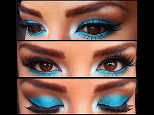 Maquillaje en Azul Turquesa