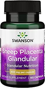 Swanson Sheep Placenta Glandular Substance 400 Milligrams 60 Capsules