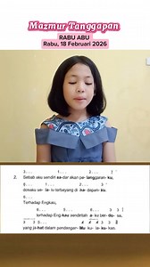 Mazmur Tanggapan RABU ABU Rabu, 18 Februari 2026 #Mazmur #MaxmurTanggapan #MazmurRabuAbu #RabuAbu #Prapaskah #PemazmurCilik | Pak Graceline Valentina Barasa