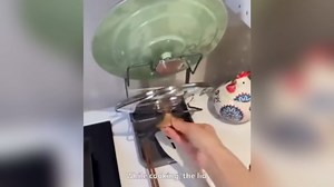 Kitchen Pot Lid Holder While Cooking, Multifunctional Kitchen Pot Lid Storage Rack with Tray, Carbon Steel Pot Lid Organizer Rack for Counter, Space-Saving, Prevent Messes, for Pans & Lids (StyleB)