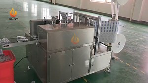 Alcohol prep pad machine | Alcohol swab pad machine This alcohl swab machine for manufacturing the wipes until they are packaged. It also supports online slitting, and the non-woven fabric roll can be cut into 4,6,8 strips directly on the machine. use color touch screens, PLC control systems, servo motors and other automation equipment. frame can effectively resolve the tension of the film and can automatically correct the deviation. Sealed on four sides, secondary sealing prevents leakage Photo