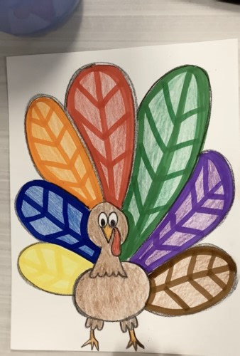 Guided Thanksgiving Turkey Drawing