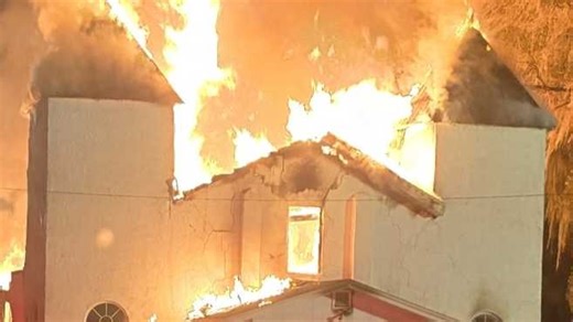 Eerie photos show Central Florida church engulfed in flames