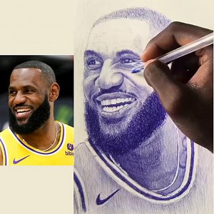 2.8K views · 539 reactions | Get ready to be amazed! LeBron James Artwork from sketch to finish. | IKORM CREATIVE HANDS | Facebook