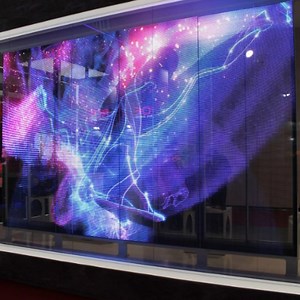 [Hot Item] Easy Hanging Installation Transparent LED Screen Inside Outside Window Use See-Through LED Display