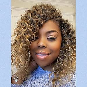 Deep Wave Crochet Hair 12 Inch 8 Pack Ocean Wave Crochet Hair Deep Wavy Braiding Hair Curly Crochet Hair For Black Women Bohemian Crochet Hair Braids(12 Inch,T27)