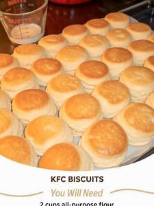 1.7M views · 16K reactions | KFC-Style Biscuits Recipe 2 cups all-purpose flour 1 tablespoon baking powder 2 teaspoons white granulated sugar ½ teaspoon cream of tartar ½ teaspoon salt ½ cup chilled salted butter Full recipe   | Old Tasty Recipes | Facebook