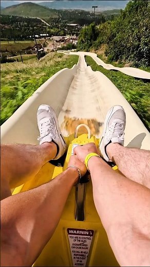 Fast and Fun Alpine Slide Ride Park City Mountain! #parkcity #utah #rollercoaster