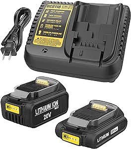 Powilling DCB206 DCB230 Lithium Battery for-Dewalt 20V Battery+DCB118 Charger DCB107 DCB105 DCB101 DCB115 for-Dewalt Battery DCB204 DCB206 DCB200 DCD/DCF/DCG-Dewalt 20V Max Battery