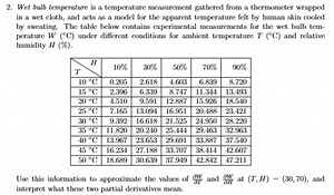 Wet bulb temperature is a temperature measurement gathered from... | Filo