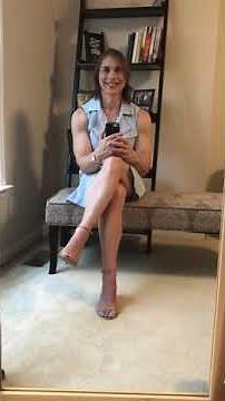 Male to female transition. MtF transgender crossdress HRT CK dress