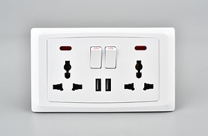[Hot Item] Wall Socket Double 13A Multi Electrical Socket with USB Interface